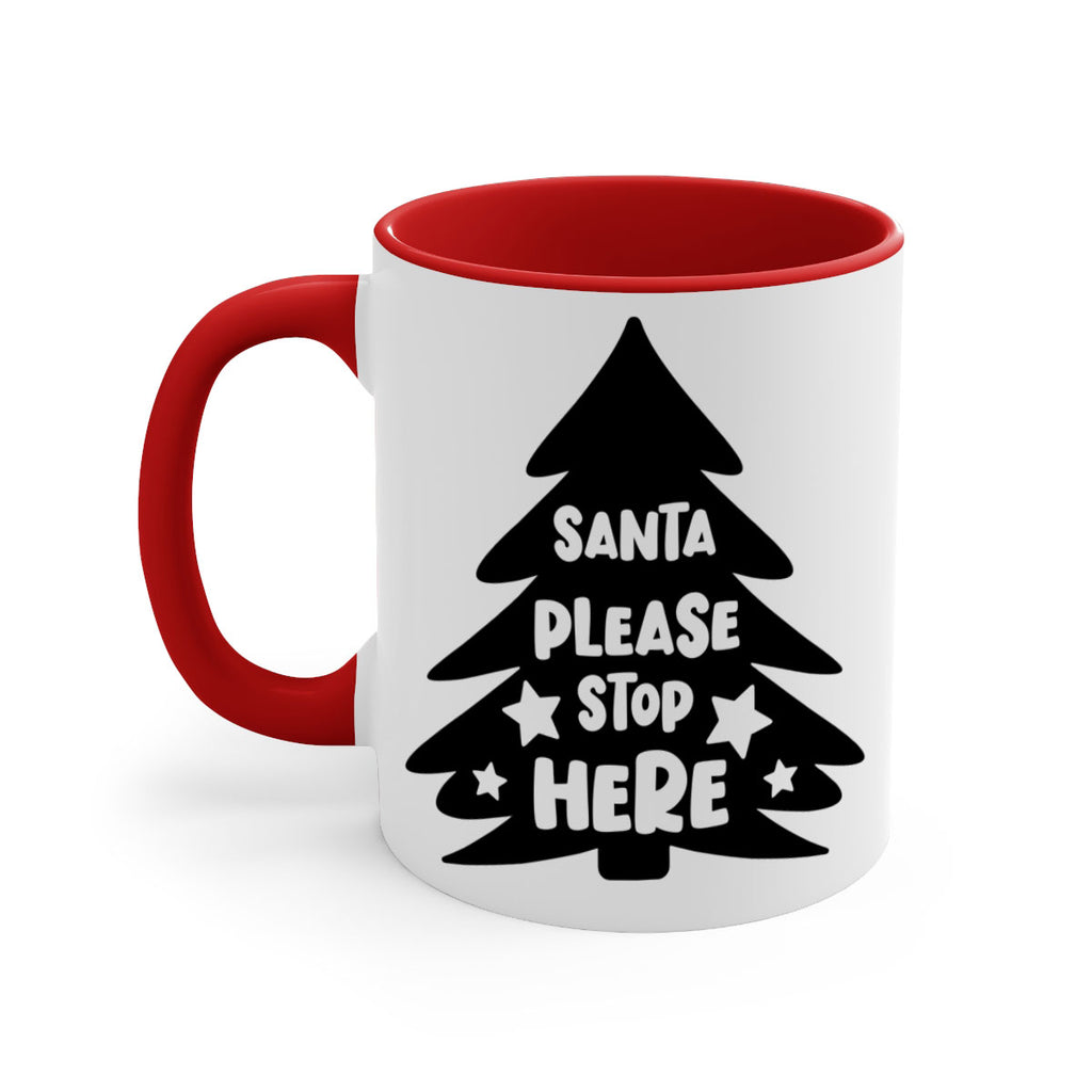 santa please stop here style 607#- christmas-Mug / Coffee Cup