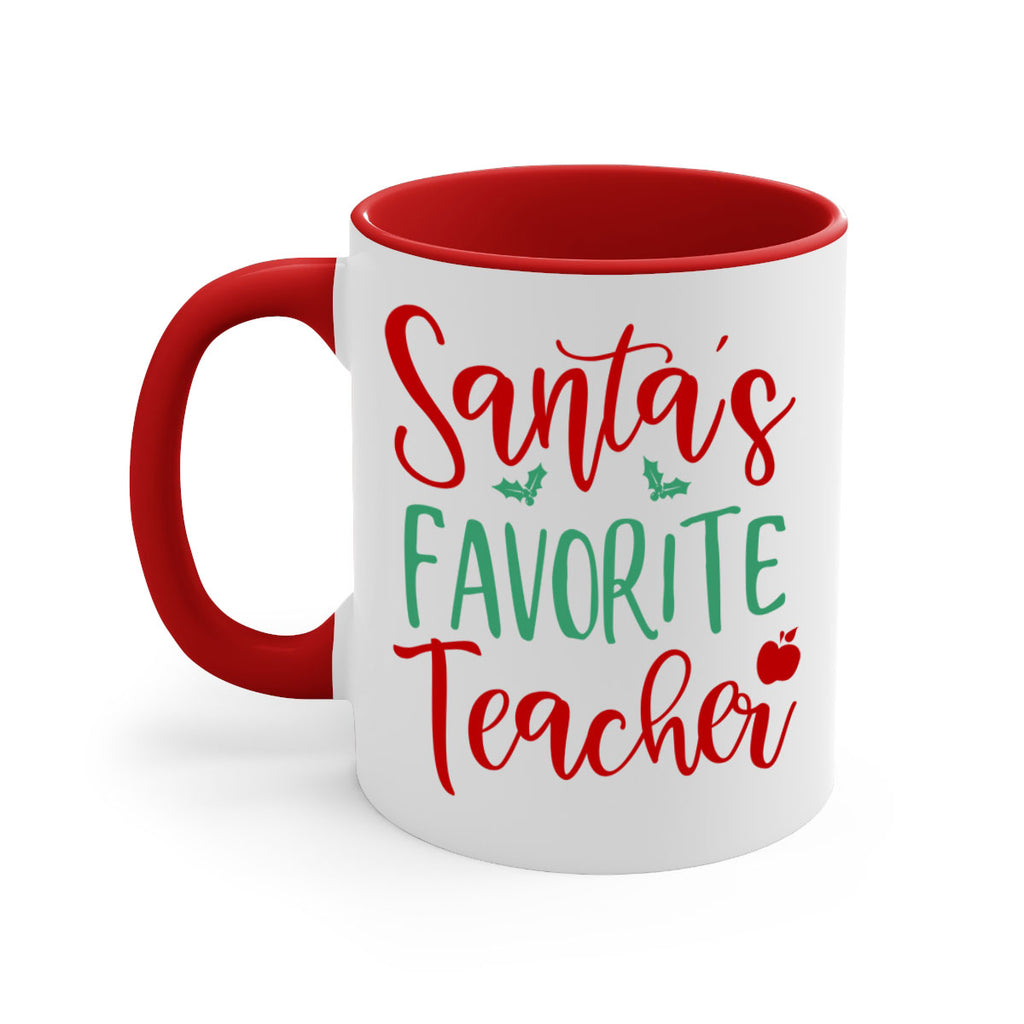 santa s favorite teacher style 609#- christmas-Mug / Coffee Cup