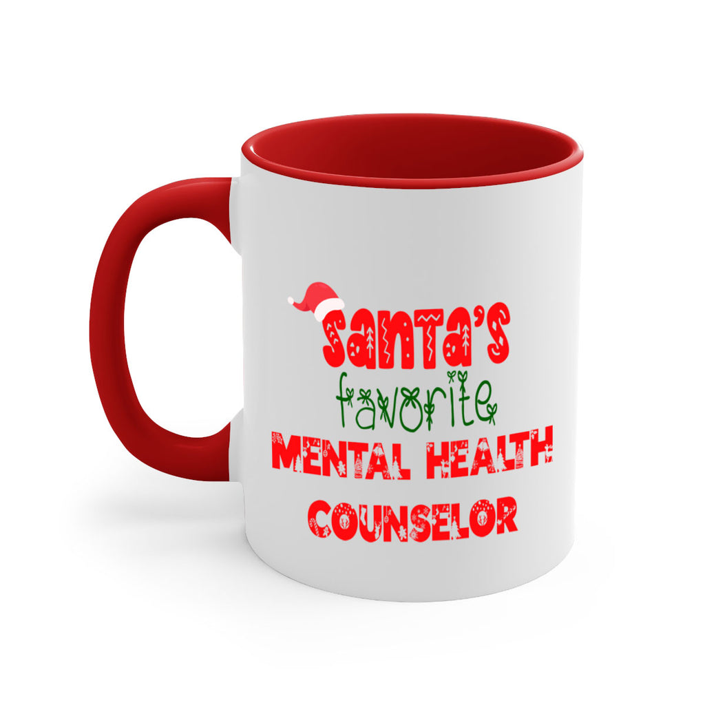 santas favorite mental health counselor style 952#- christmas-Mug / Coffee Cup