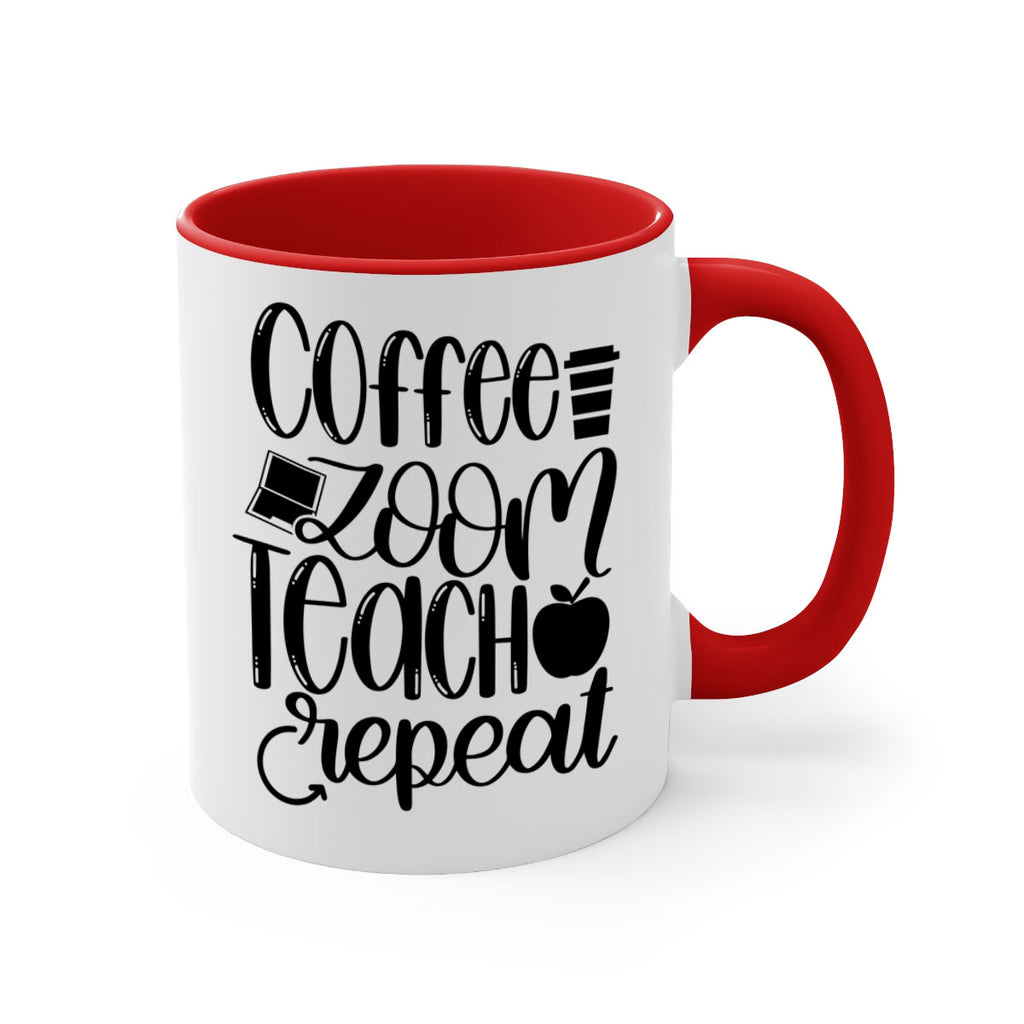 Coffee Zoom Teach Repeat Style 81#- teacher-Mug / Coffee Cup