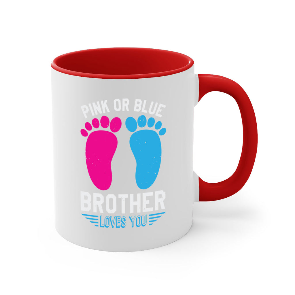 Pink or Blue brother loves you Style 22#- baby shower-Mug / Coffee Cup