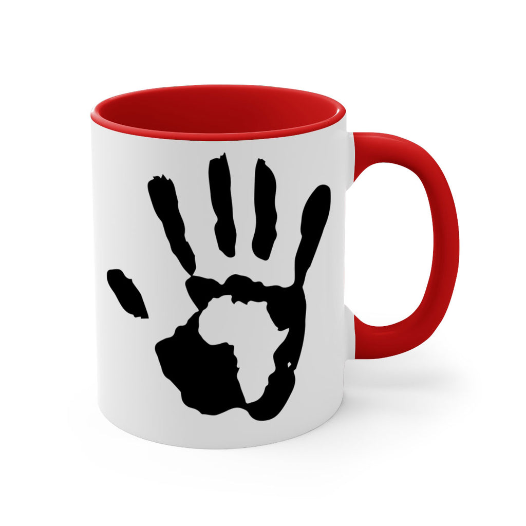 hand with africa- black words - phrases-Mug / Coffee Cup