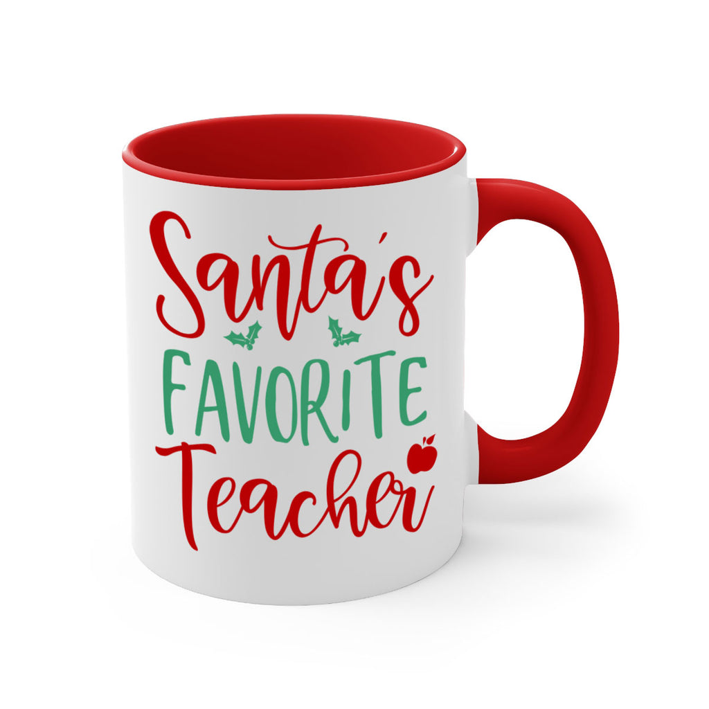 santa s favorite teacher style 609#- christmas-Mug / Coffee Cup