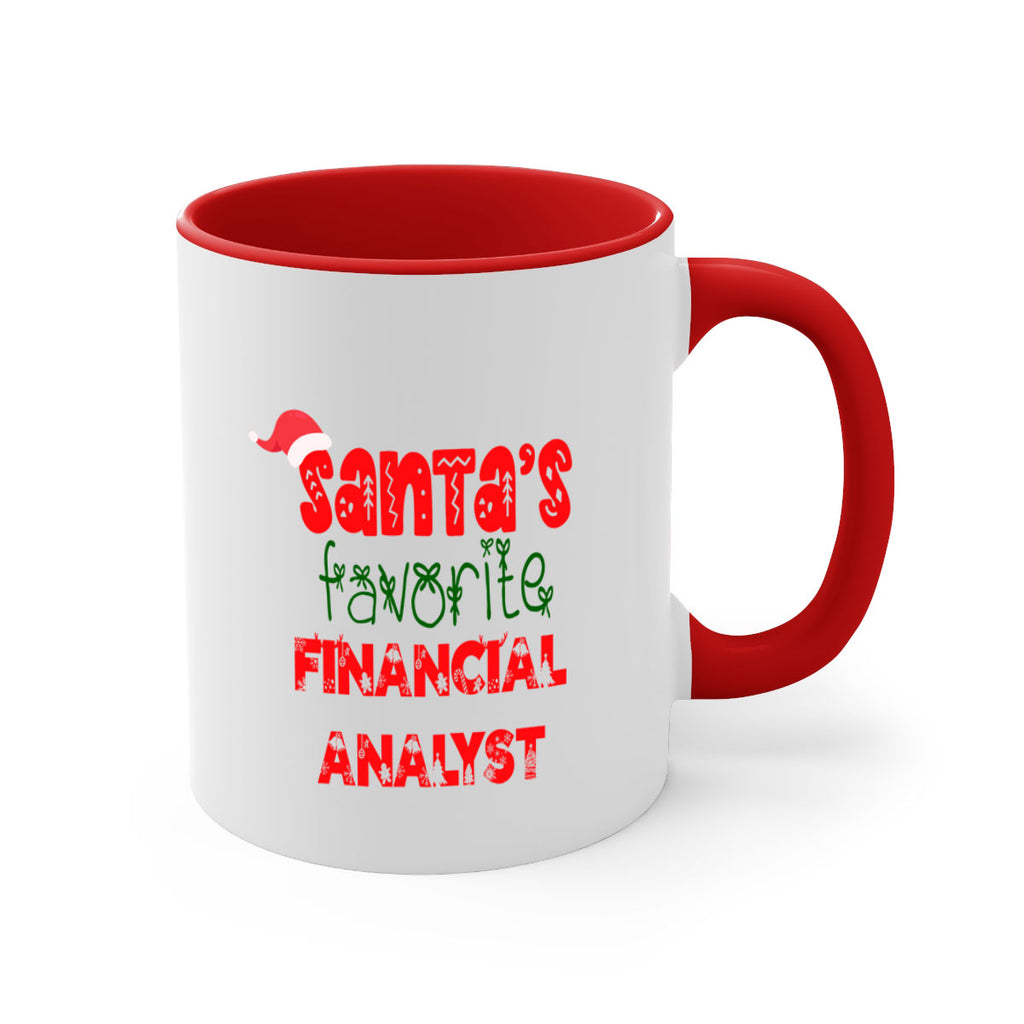 santas favorite financial analyst style 817#- christmas-Mug / Coffee Cup