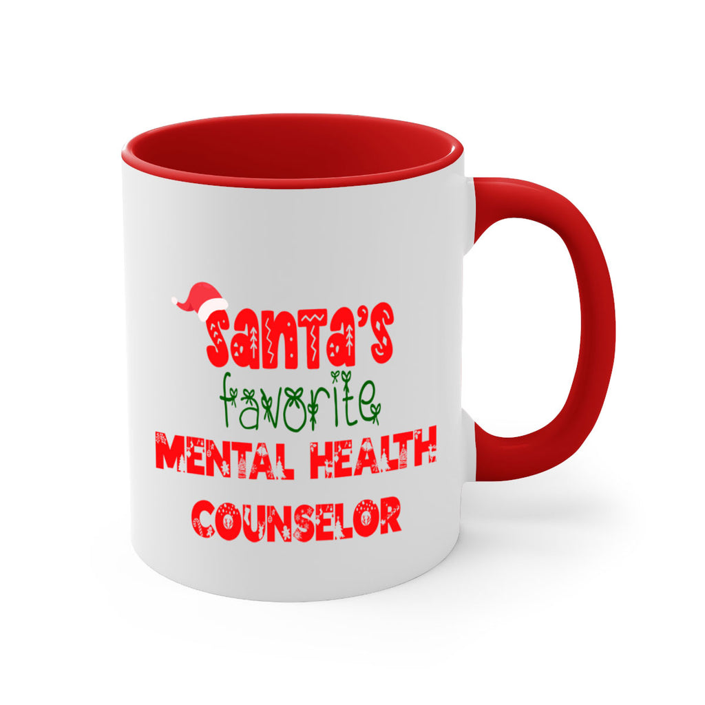 santas favorite mental health counselor style 952#- christmas-Mug / Coffee Cup