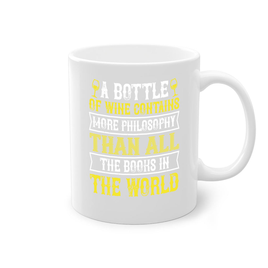 a bottle of wine contains more philosophy 97#- wine-Mug / Coffee Cup