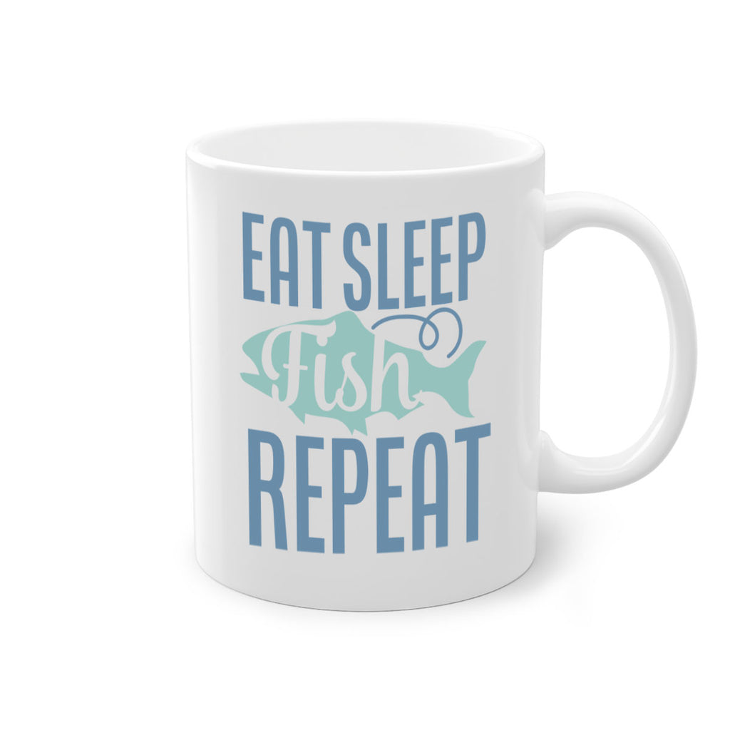 eat sleep fish repeat 222#- fishing-Mug / Coffee Cup
