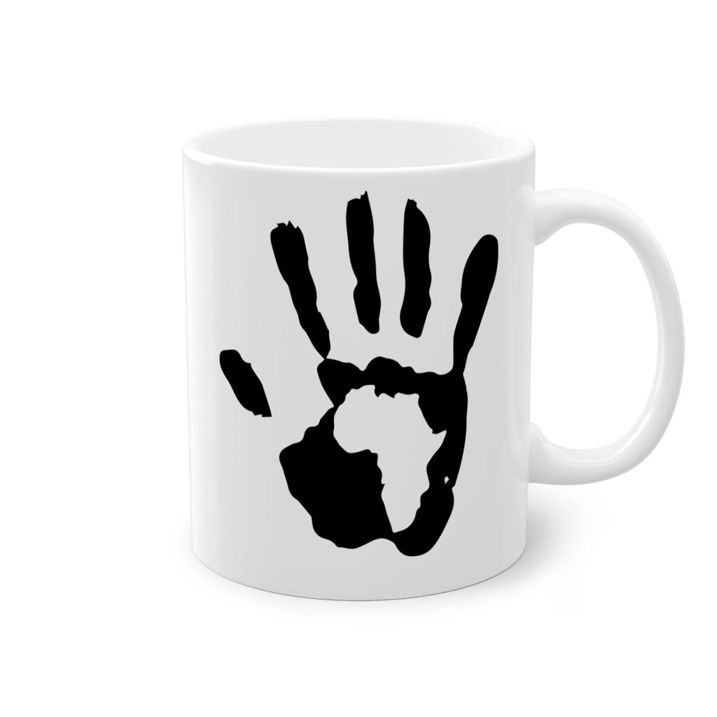 hand with africa- black words - phrases-Mug / Coffee Cup
