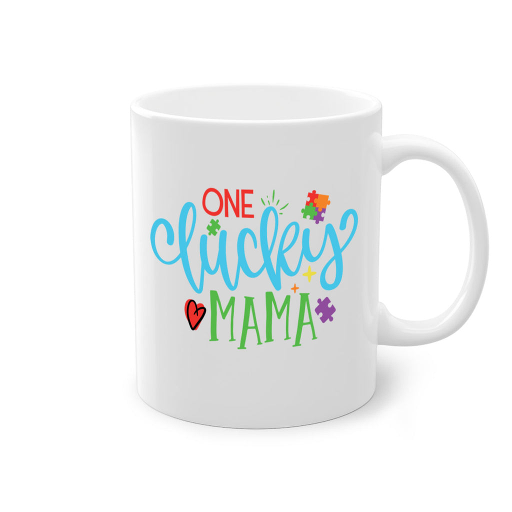 one lucky mama Style 33#- autism-Mug / Coffee Cup