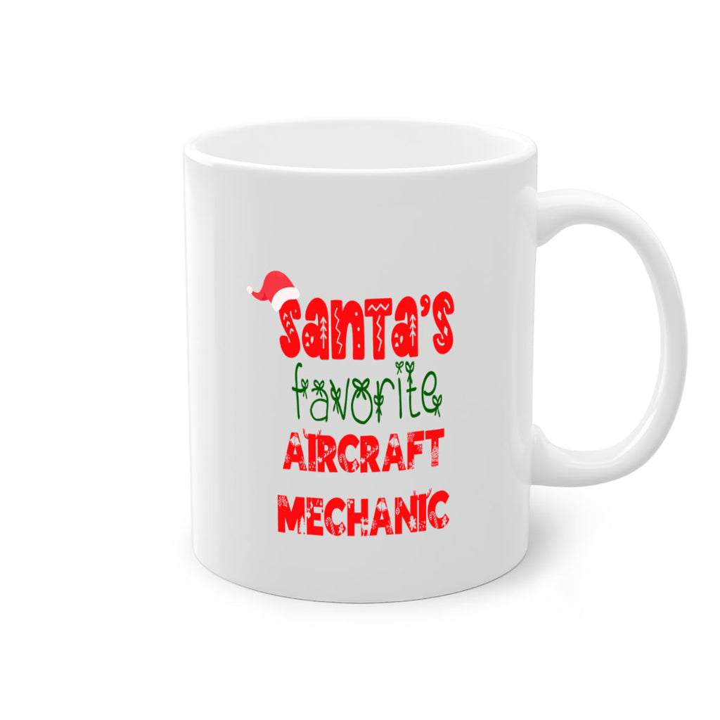 santas favorite aircraft mechanic style 634#- christmas-Mug / Coffee Cup