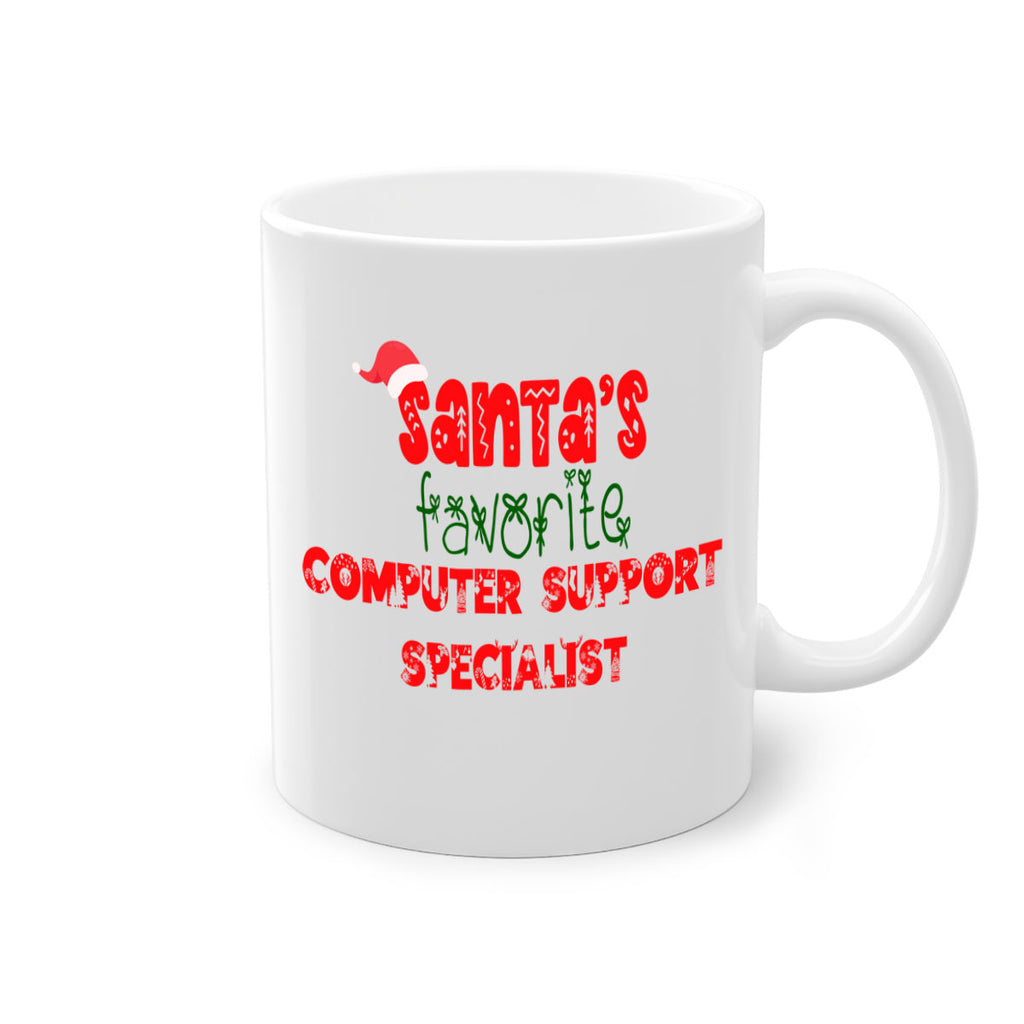 santas favorite computer support specialist style 732#- christmas-Mug / Coffee Cup