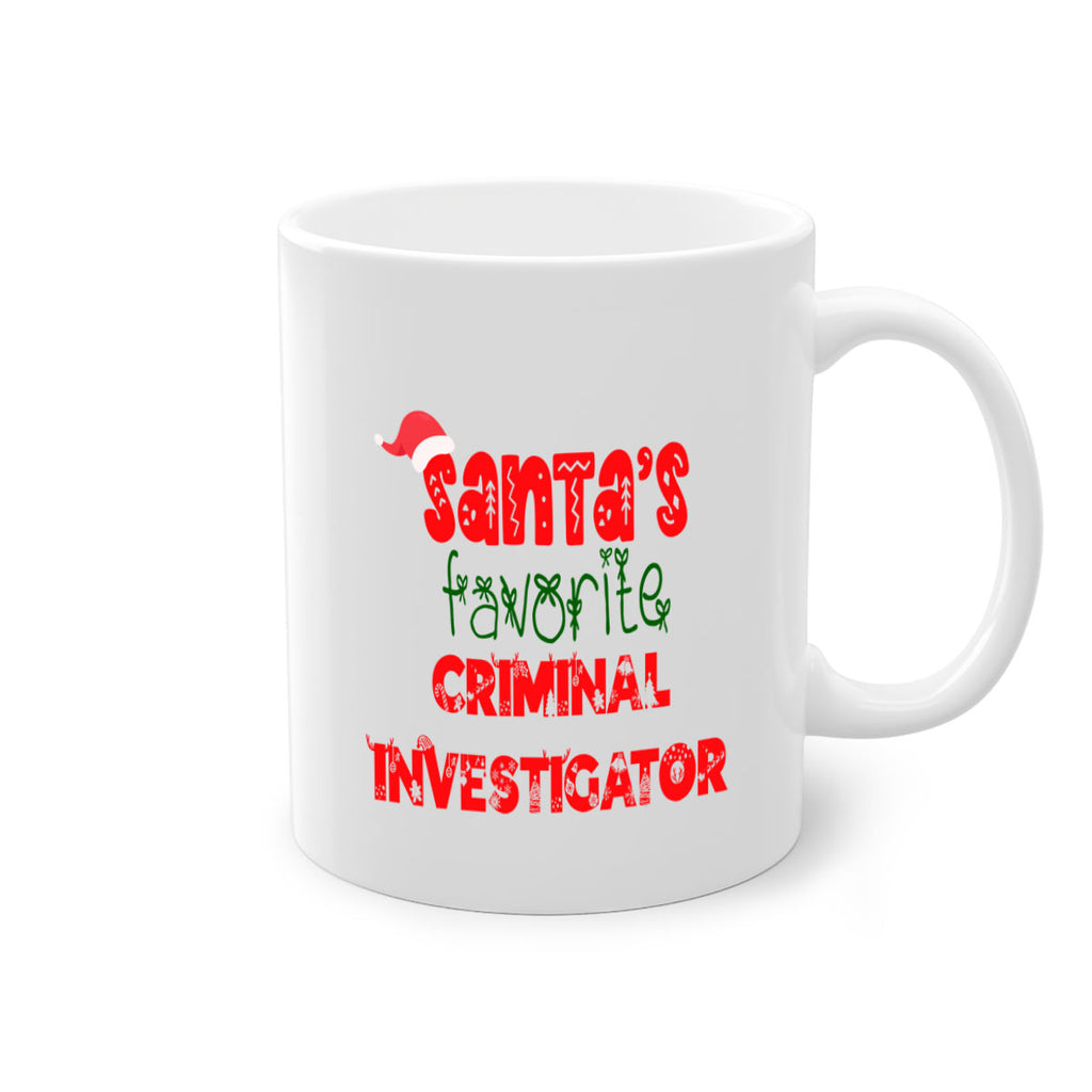 santas favorite criminal investigator style 756#- christmas-Mug / Coffee Cup