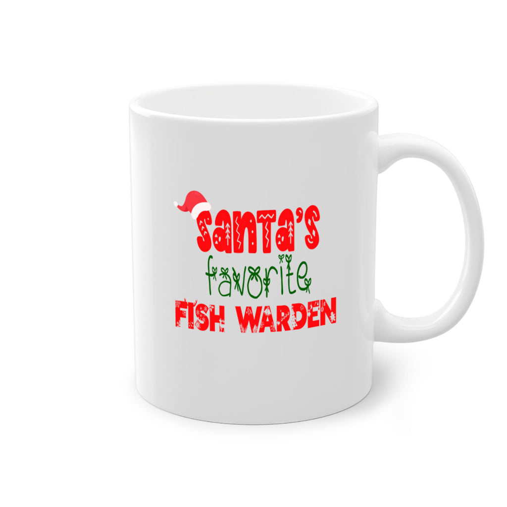 santas favorite fish warden style 825#- christmas-Mug / Coffee Cup