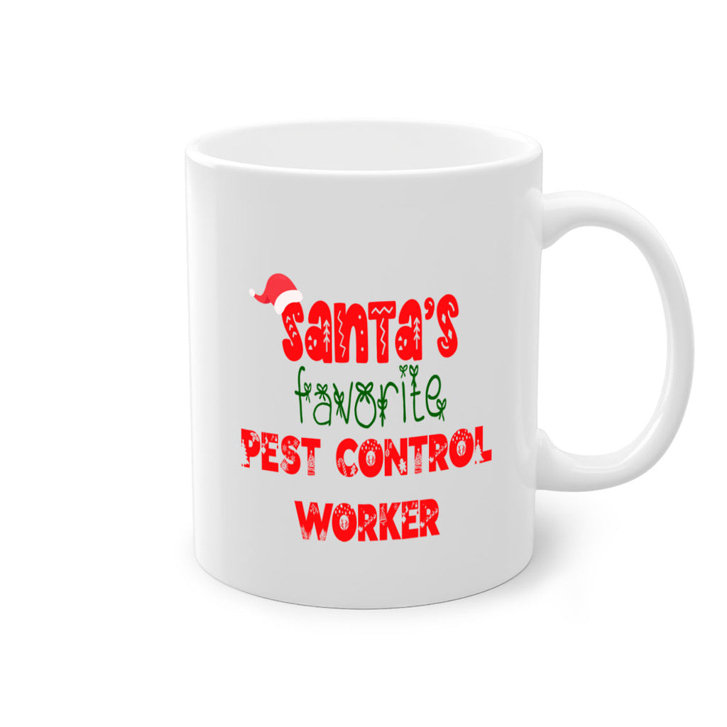 santas favorite pest control worker style 1008#- christmas-Mug / Coffee Cup