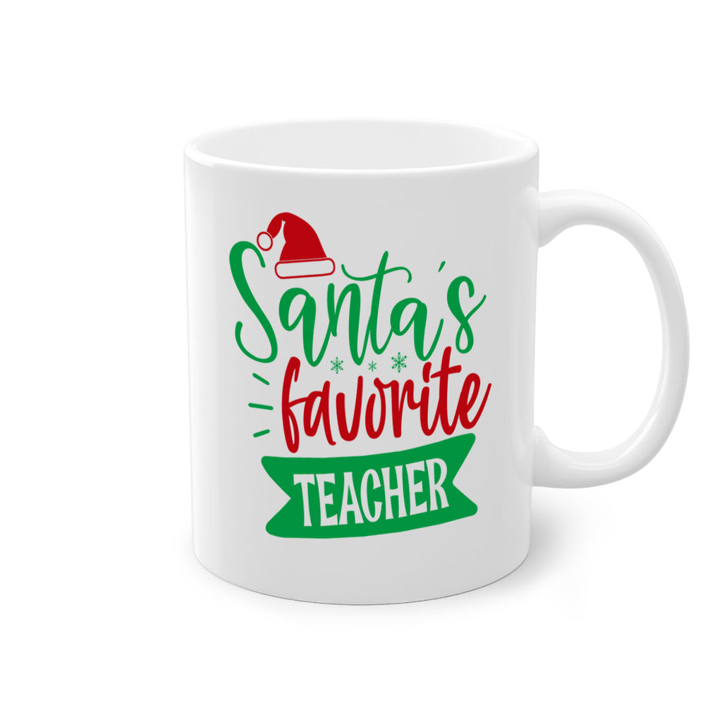santas favorite teacher style 1116#- christmas-Mug / Coffee Cup
