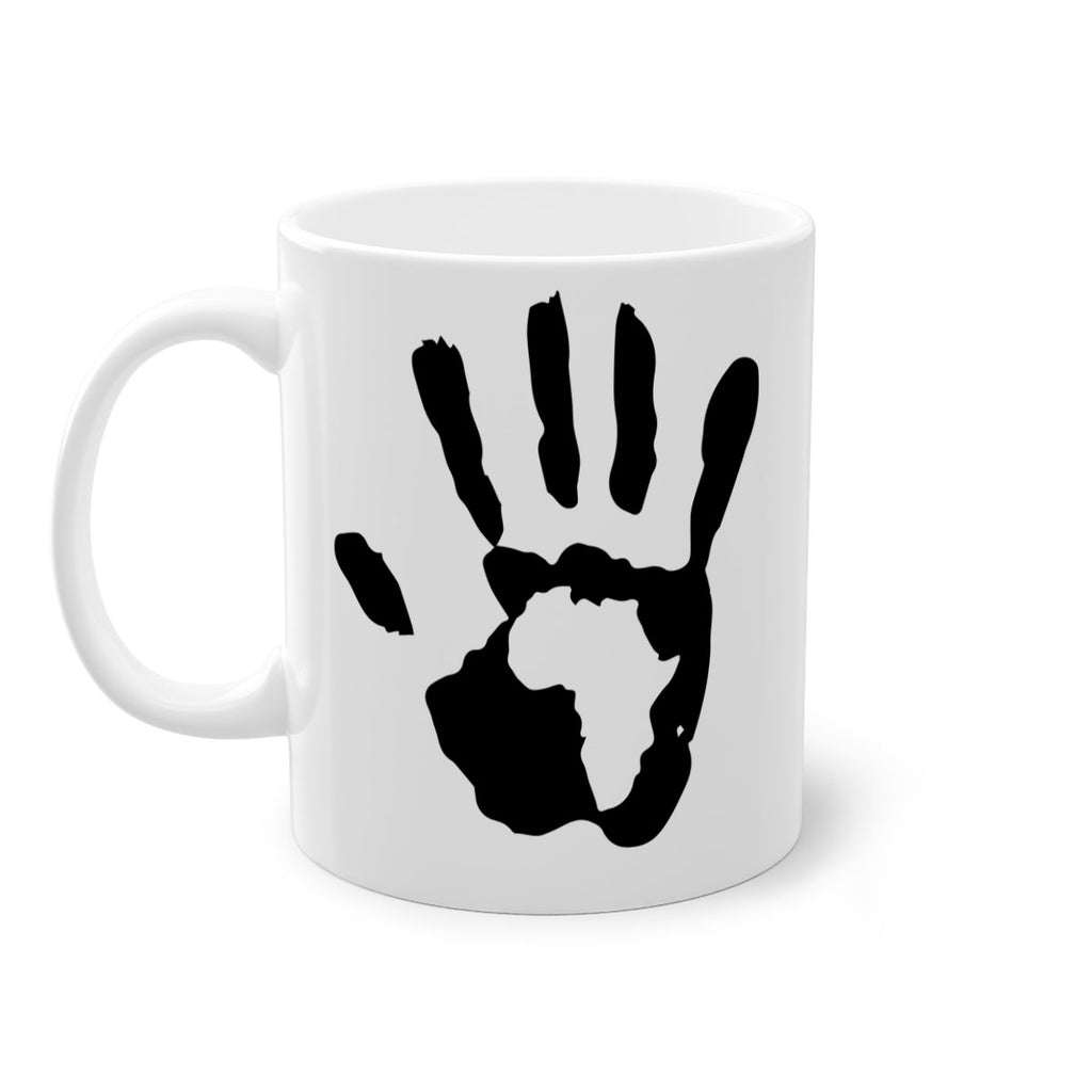 hand with africa- black words - phrases-Mug / Coffee Cup