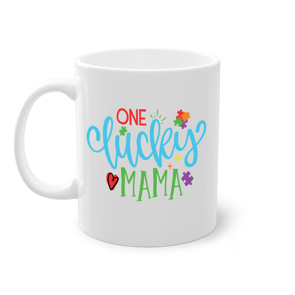 one lucky mama Style 33#- autism-Mug / Coffee Cup