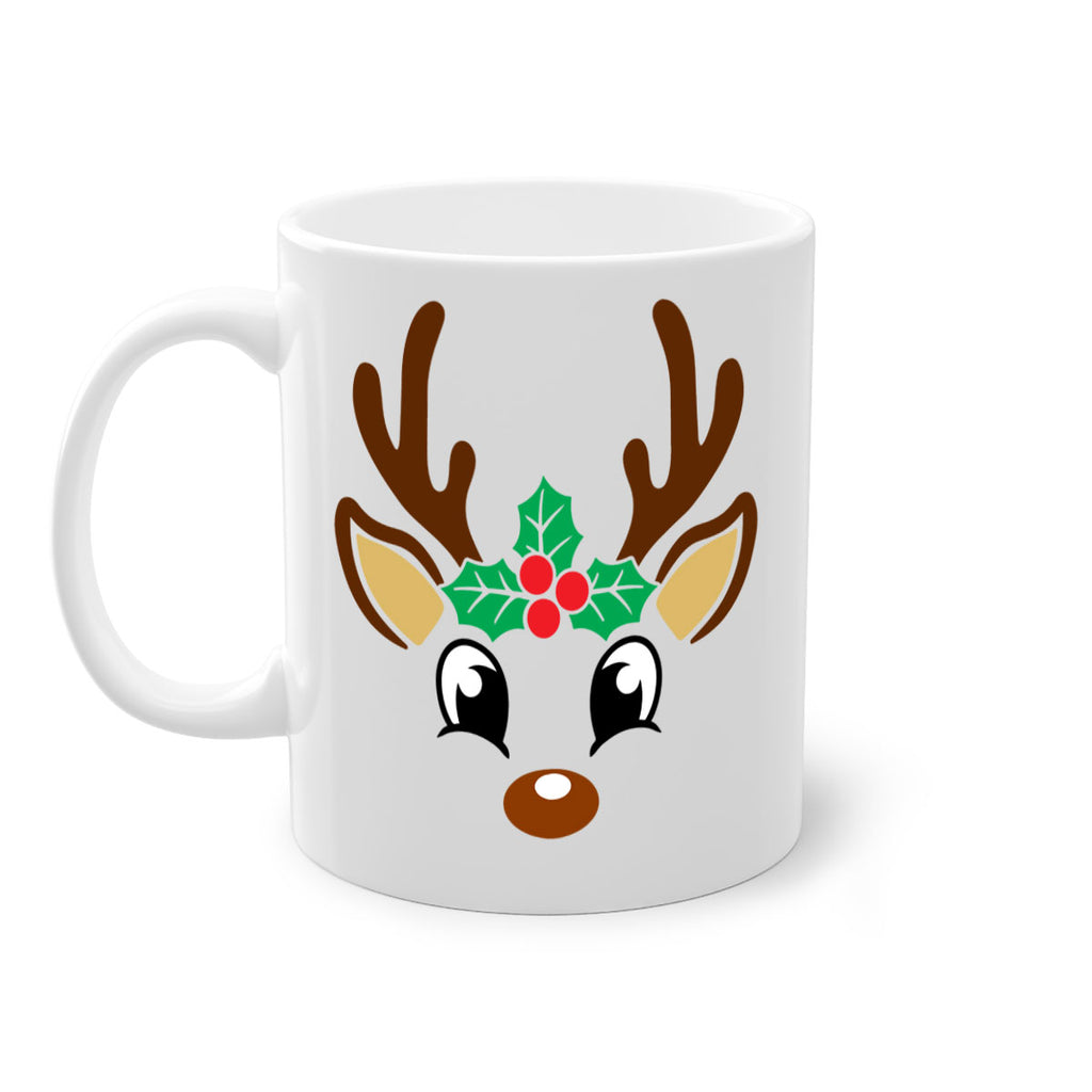reindeer face style 597#- christmas-Mug / Coffee Cup