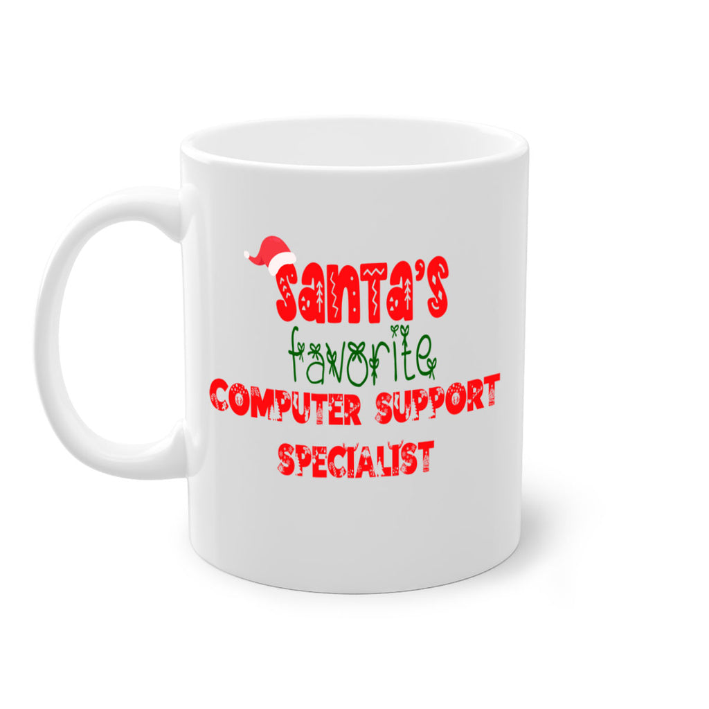 santas favorite computer support specialist style 732#- christmas-Mug / Coffee Cup