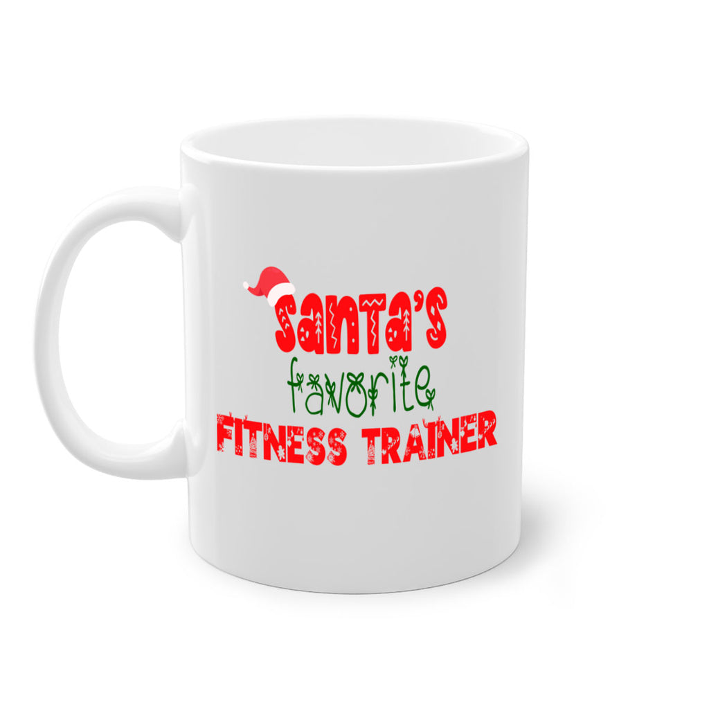 santas favorite fitness trainer style 827#- christmas-Mug / Coffee Cup