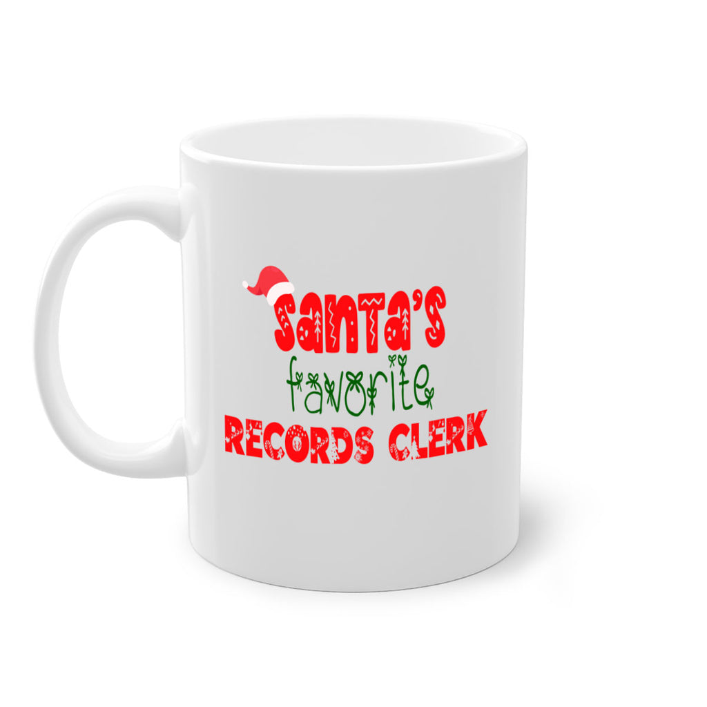 santas favorite records clerk style 1058#- christmas-Mug / Coffee Cup