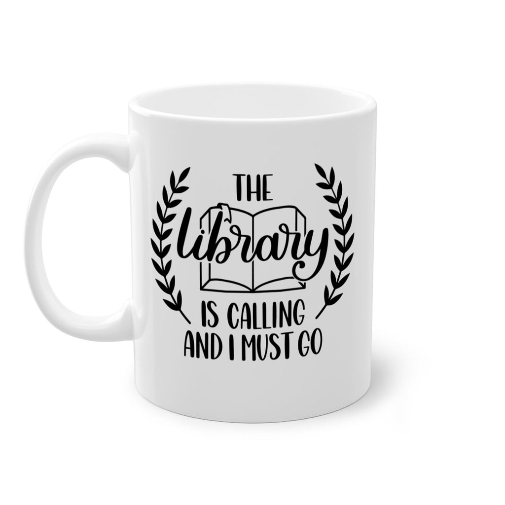 the library is calling and i must go 25#- Reading - Books-Mug / Coffee Cup