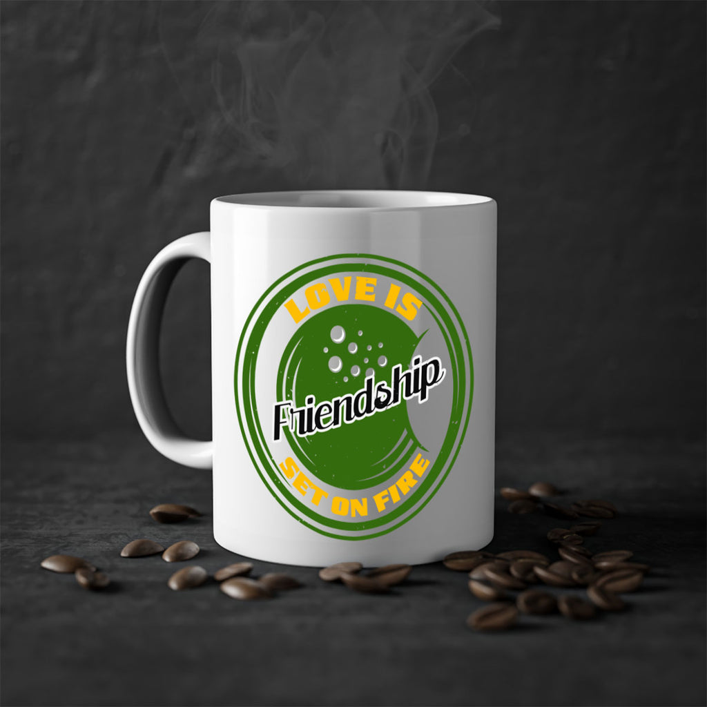 Love is friendship set on fire Style 84#- best friend-Mug / Coffee Cup
