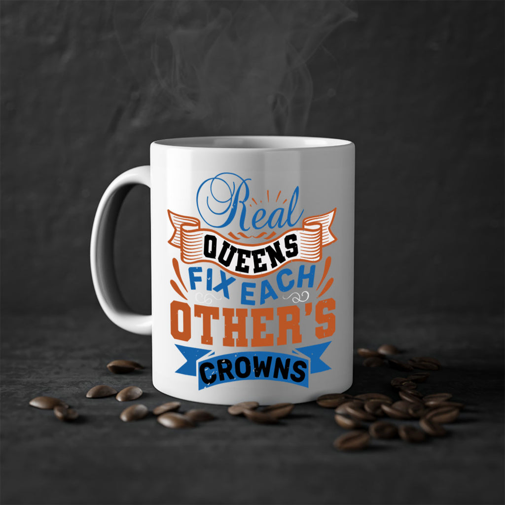 Real queens fix each other’s crowns Style 62#- best friend-Mug / Coffee Cup