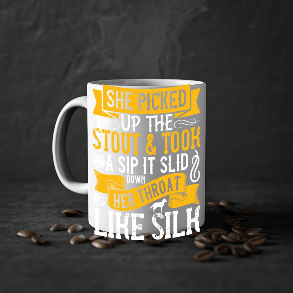 She picked up the stout and took a sip It slid down her throat like silk Style 25#- Dog-Mug / Coffee Cup