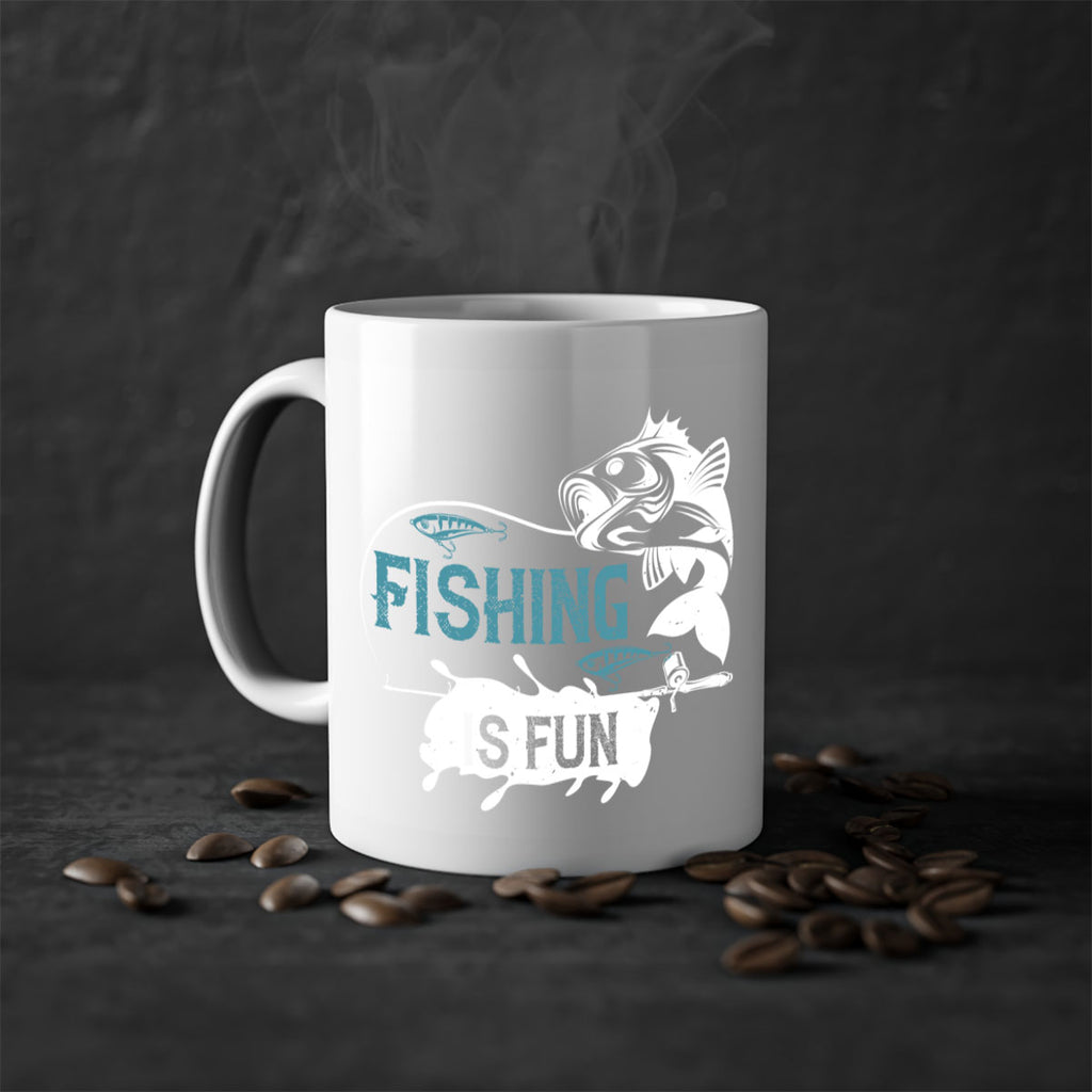 fishing is fun 274#- fishing-Mug / Coffee Cup