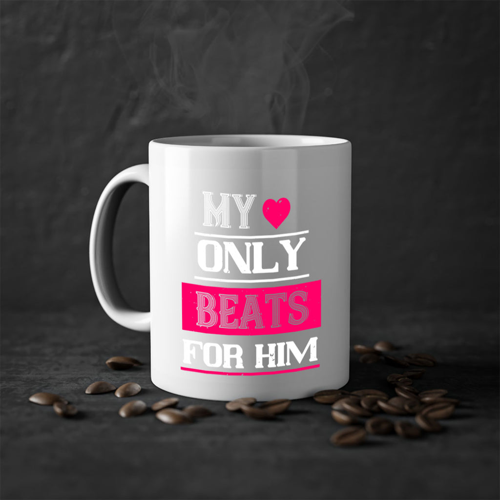 my love only beats for him 35#- valentines day-Mug / Coffee Cup
