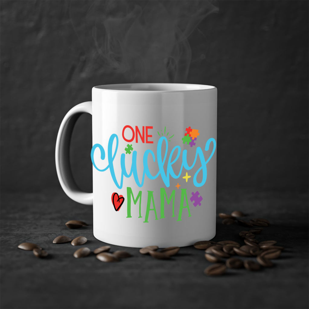 one lucky mama Style 33#- autism-Mug / Coffee Cup