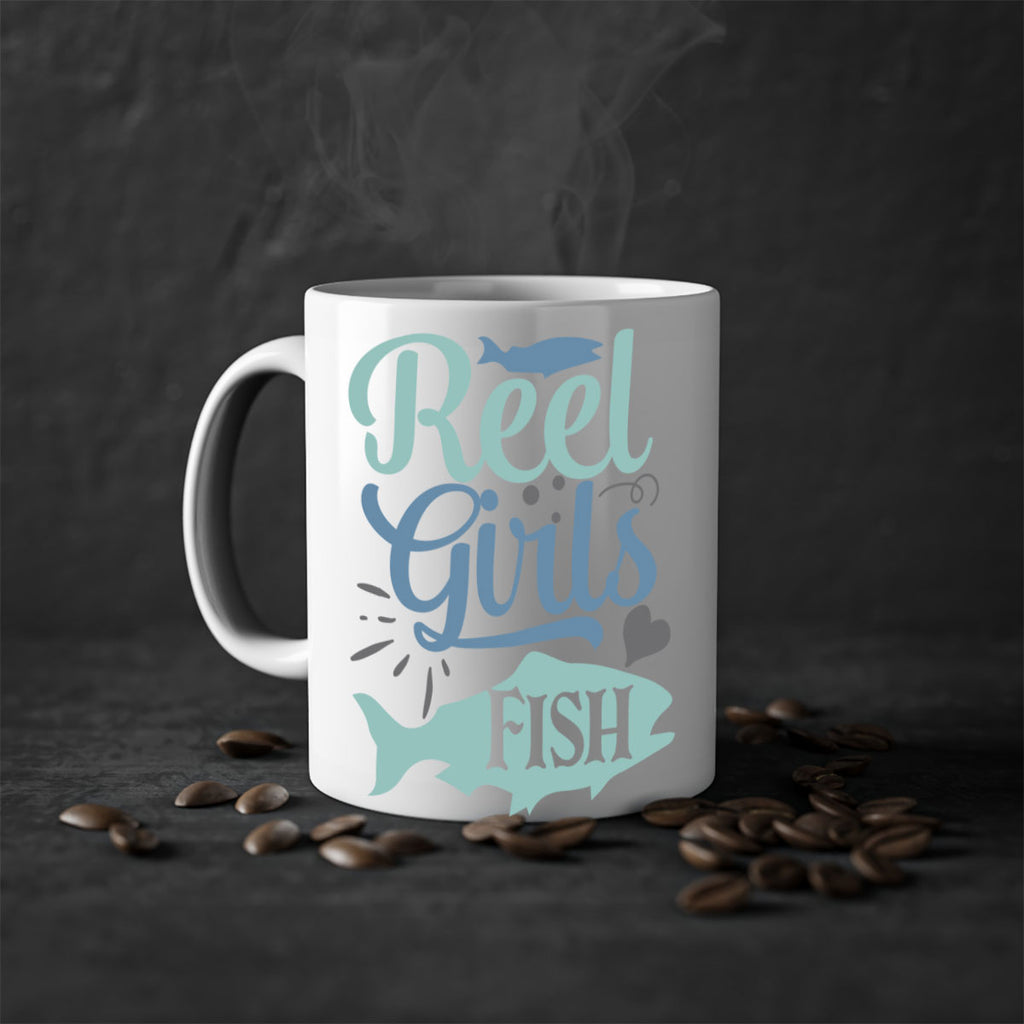 reel girls fish 198#- fishing-Mug / Coffee Cup