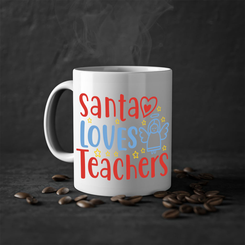 santa loves teacherss 22#- christmas-Mug / Coffee Cup