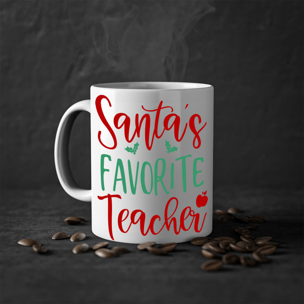 santa s favorite teacher style 609#- christmas-Mug / Coffee Cup