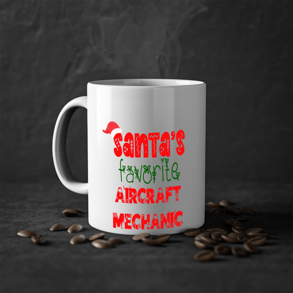 santas favorite aircraft mechanic style 634#- christmas-Mug / Coffee Cup