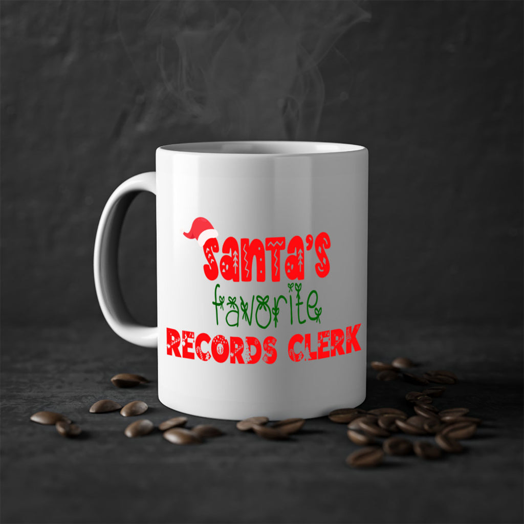 santas favorite records clerk style 1058#- christmas-Mug / Coffee Cup