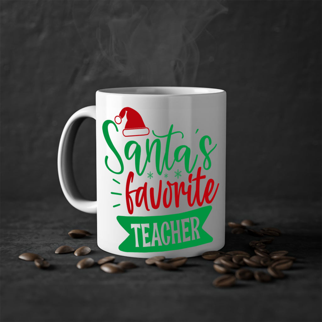 santas favorite teacher style 1116#- christmas-Mug / Coffee Cup