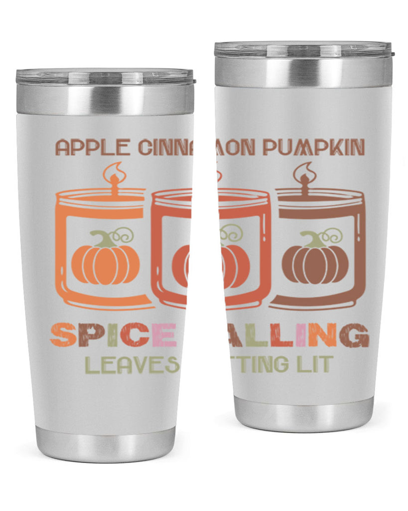Apple Cinnamon Pumpkin Spice Falling Leaves Getting Lit 11#- fall- Tumbler