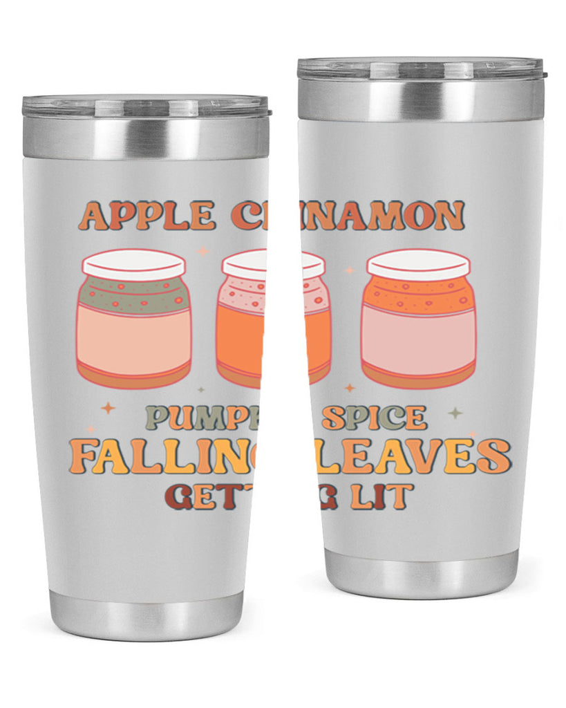 Apple Cinnamon Pumpkin Spice Falling Leaves Getting Lit 12#- fall- Tumbler