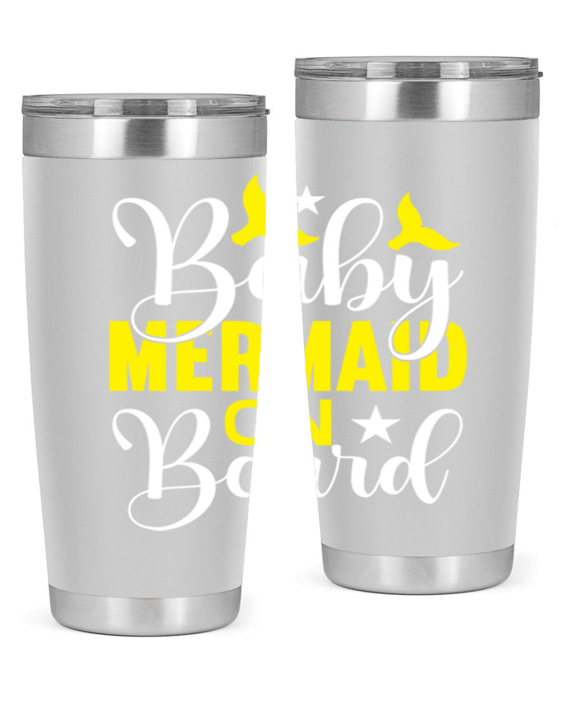 Baby Mermaid on Board 21#- mermaid- Tumbler