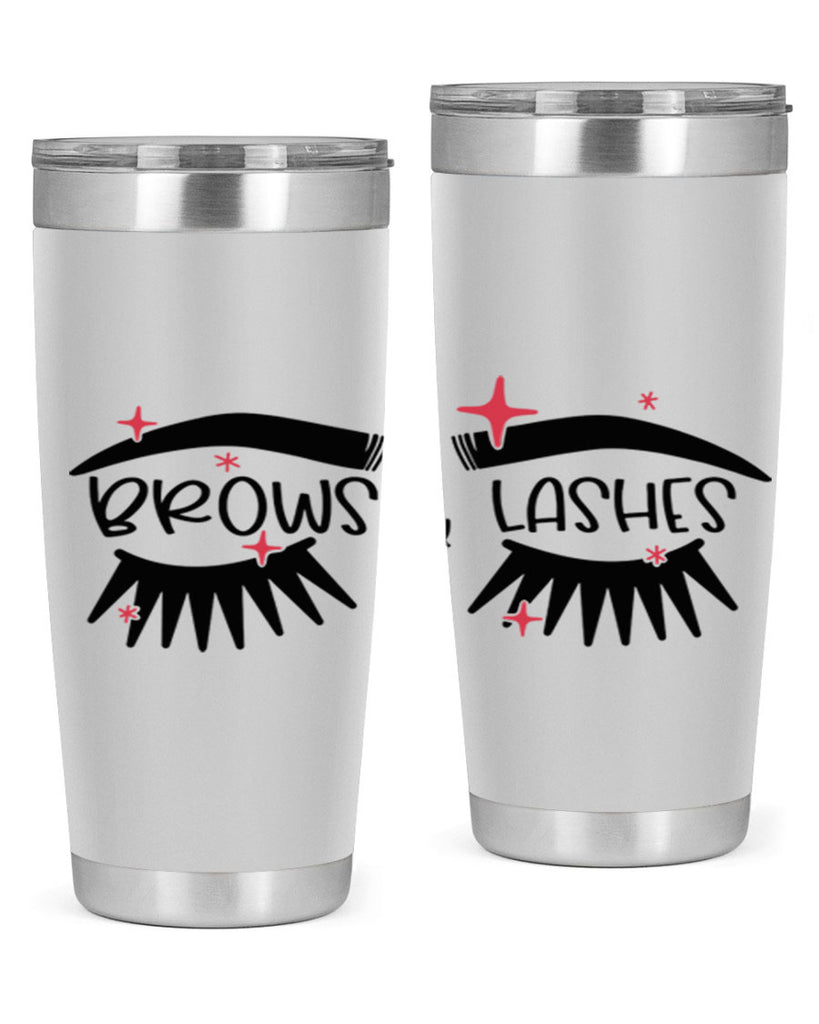 Brows Lashes Style 123#- make up- Tumbler