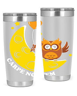 Carpe Noctem Moon Stars Owl A TurtleRabbit 1#- owl- Tumblers