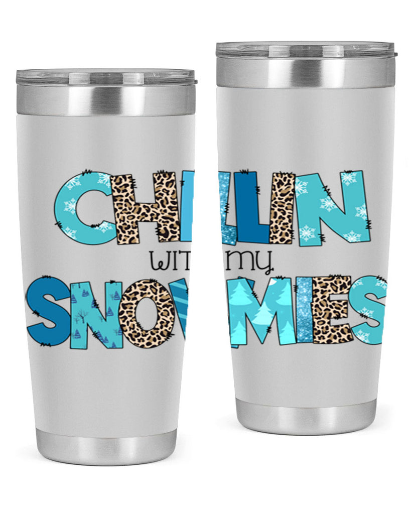 Chillin with my snowmies 43#- winter- Tumbler