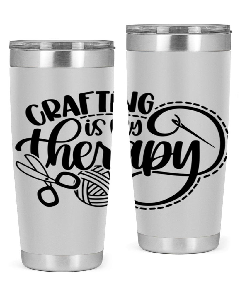 Crafting Is My Therapy 34#- crafting- Tumbler