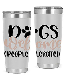 Dogs Welcome Style 21#- dog- Tumbler