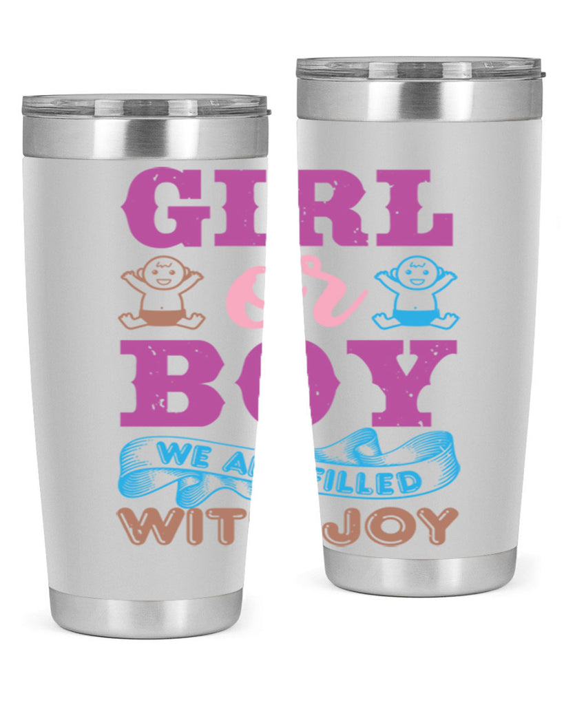 Girl or boy we are filled with joy Style 38#- baby shower- tumbler