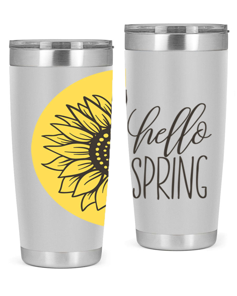 Hello spring half sunflower199#- spring- Tumbler