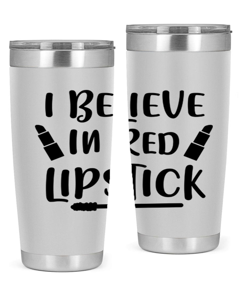 I Believe In Red Lipstick 104#- fashion- Cotton Tank
