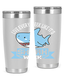 Live every week like it’s shark week Style 54#- shark  fish- Tumbler